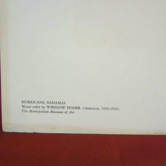 VTG 50'S WINSLOW HOMER PRINT "HURRICANE, BAHAMAS" WATERCOLOR art PRINT - Picture 4 of 4